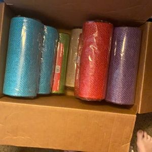 Poly Burlap Mesh 3 Blue, 3 Purple, 2 Green, 2 Red